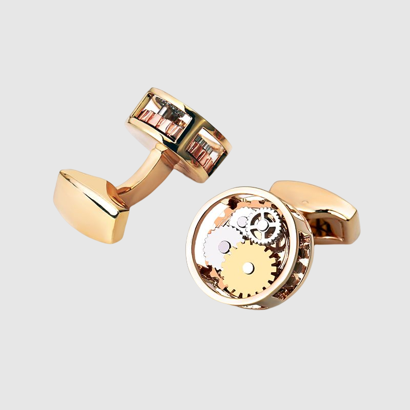 Mechanical Cufflinks Men's Fashion Light Luxury High Suit French Shirt Cuff Button Birthday Gift