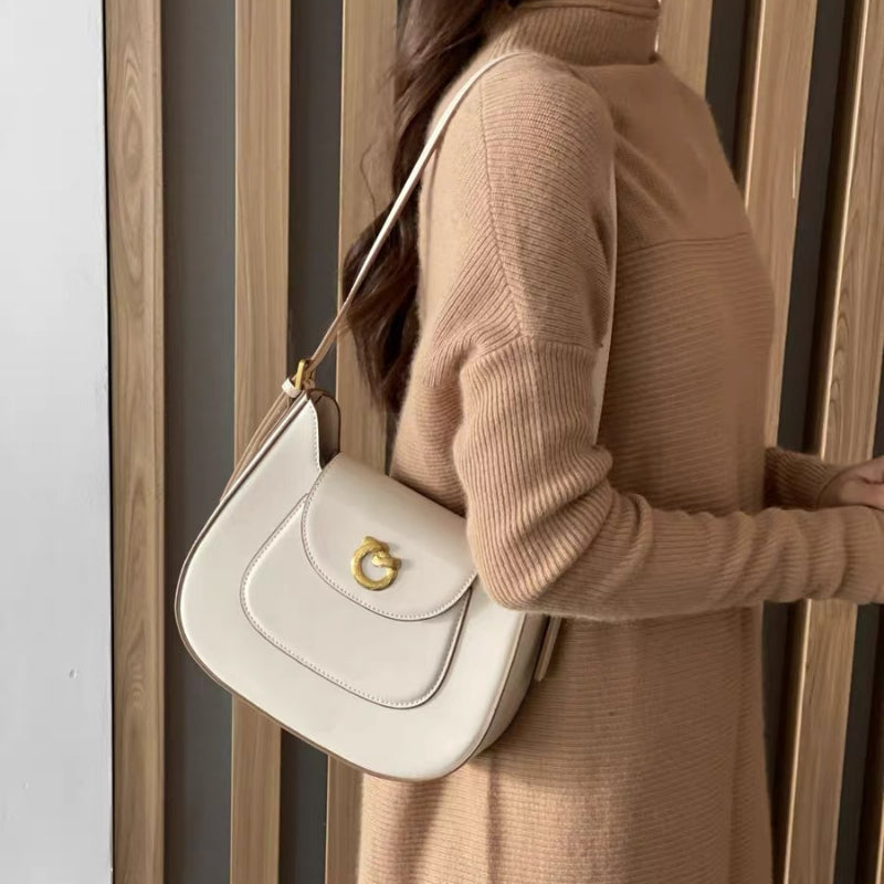 New Cowhide Retro Saddle handbags