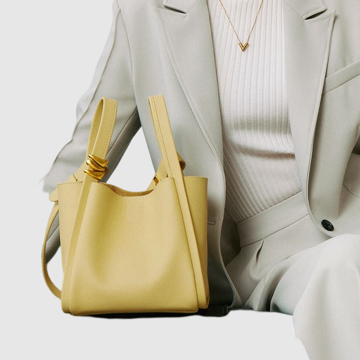 New Leather Soft Bucket handsbag for Her