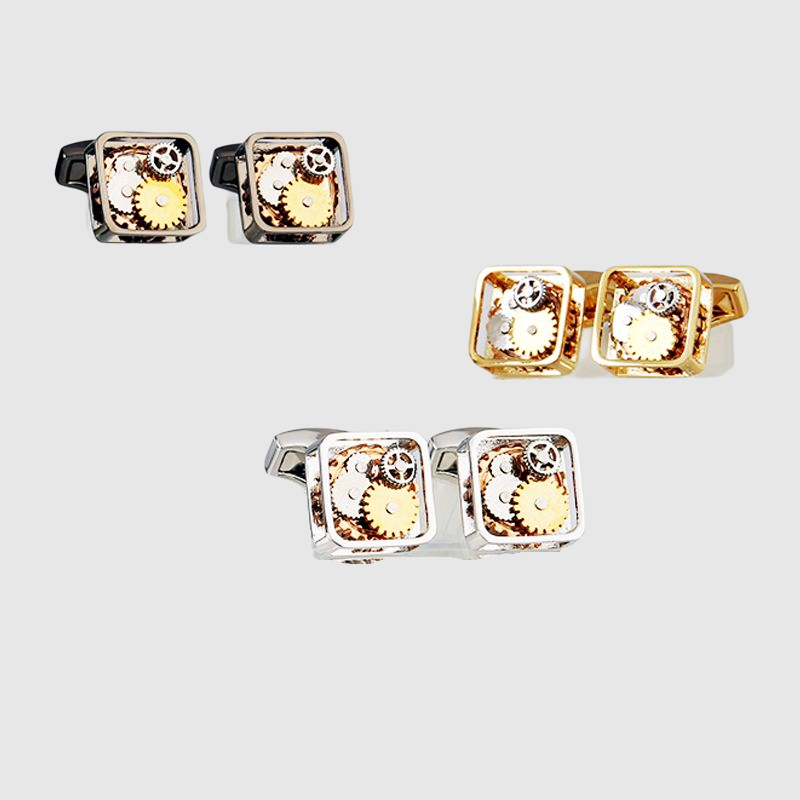 Mechanical Cufflinks Men's Fashion Light Luxury High Suit French Shirt Cuff Button Birthday Gift