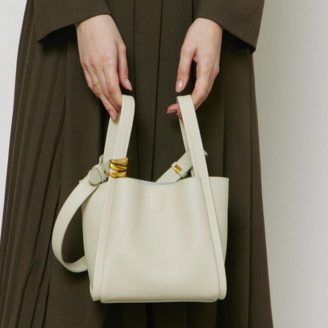 New Leather Soft Bucket handsbag for Her