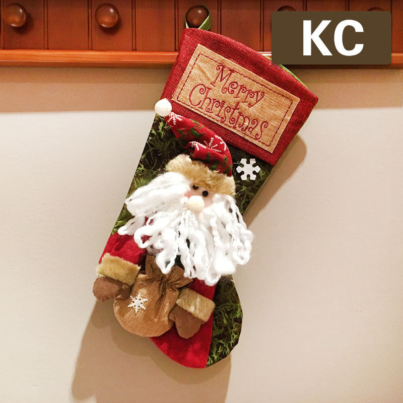Christmas socks gift bag Christmas Decoration Christmas Eve Christmas gifts children's Christmas Tree Pendant Candy Bag