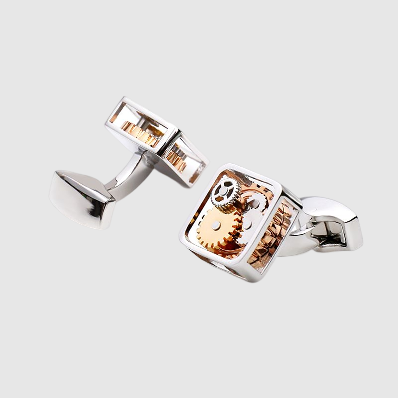 Mechanical Cufflinks Men's Fashion Light Luxury High Suit French Shirt Cuff Button Birthday Gift