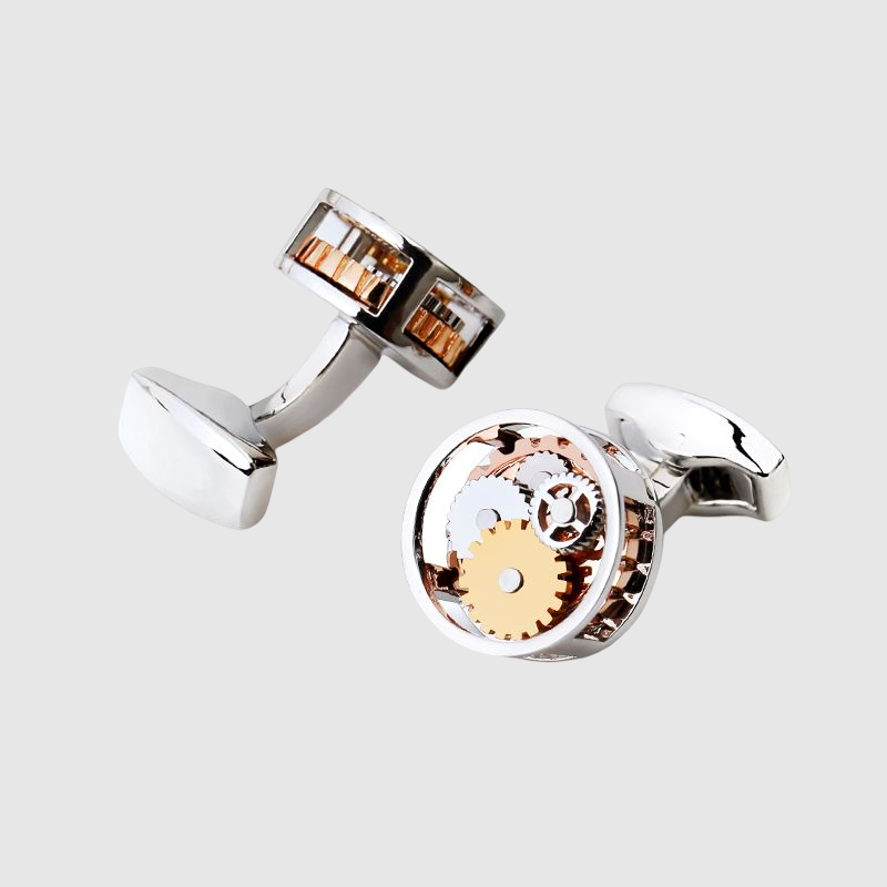 Mechanical Cufflinks Men's Fashion Light Luxury High Suit French Shirt Cuff Button Birthday Gift