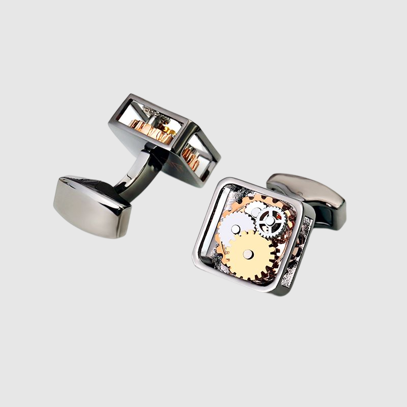 Mechanical Cufflinks Men's Fashion Light Luxury High Suit French Shirt Cuff Button Birthday Gift