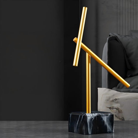 Anti-gravity perpetual motion desk sculpture in aerospace aluminum