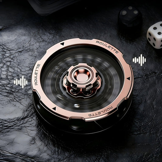D20 roulette decision spinner, industrial EDC stress relief fidget toy with steel ball