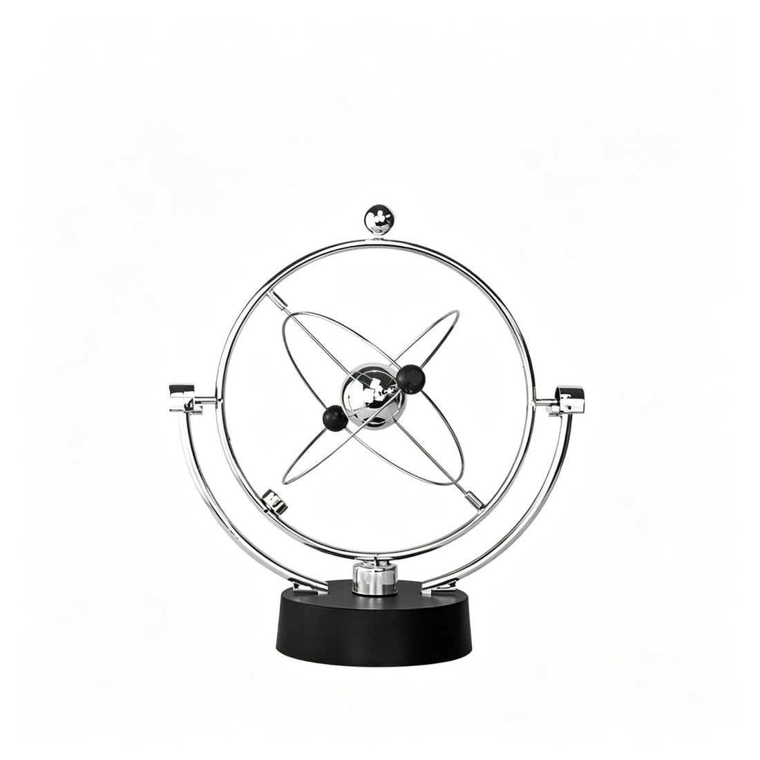 Electromagnetic kinetic chaos pendulum perpetual motion desk sculpture