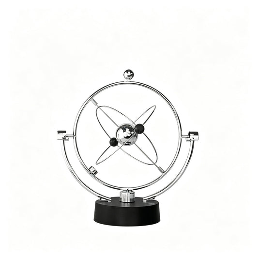 Electromagnetic kinetic chaos pendulum perpetual motion desk sculpture