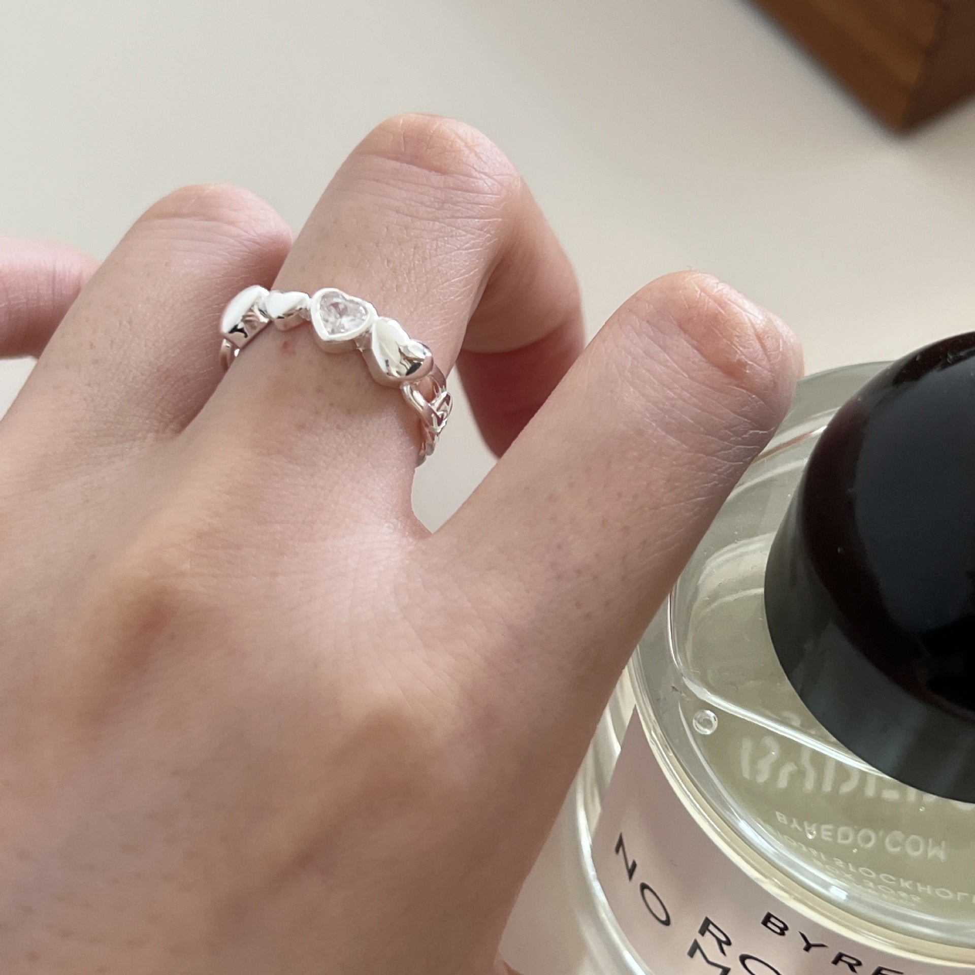 Silver Love Chain Ring for Your Gil
