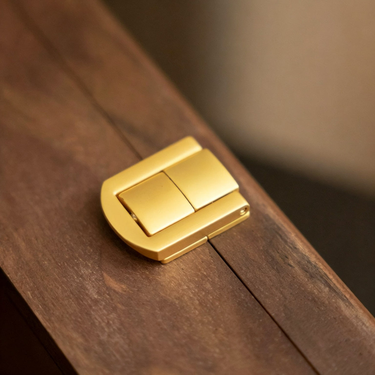 Inlaid Walnut Jewelry & Keepsake Box | Velvet Lining, Brass Clasp