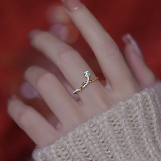 Serpent Ring | Sterling Silver Snake Ring | Symbol of Rebirth & Transformation | Adjustable