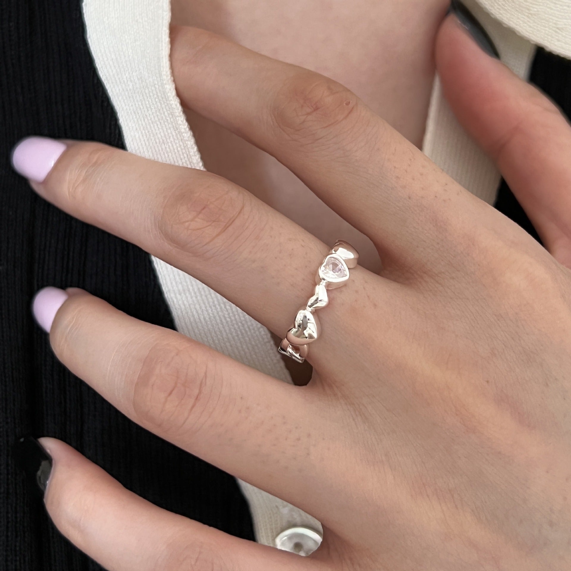 Silver Love Chain Ring for Your Gil
