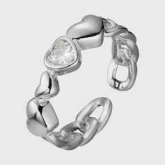 Silver Love Chain Ring for Your Gil