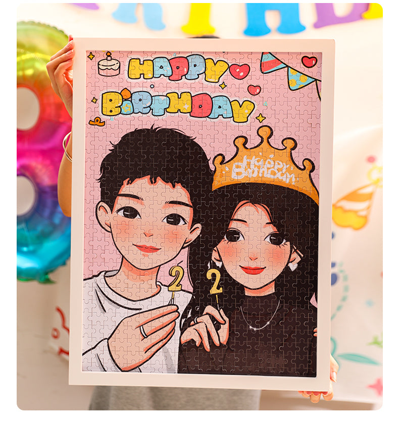 Customized Couple Photo Puzzle for Christmas Gift