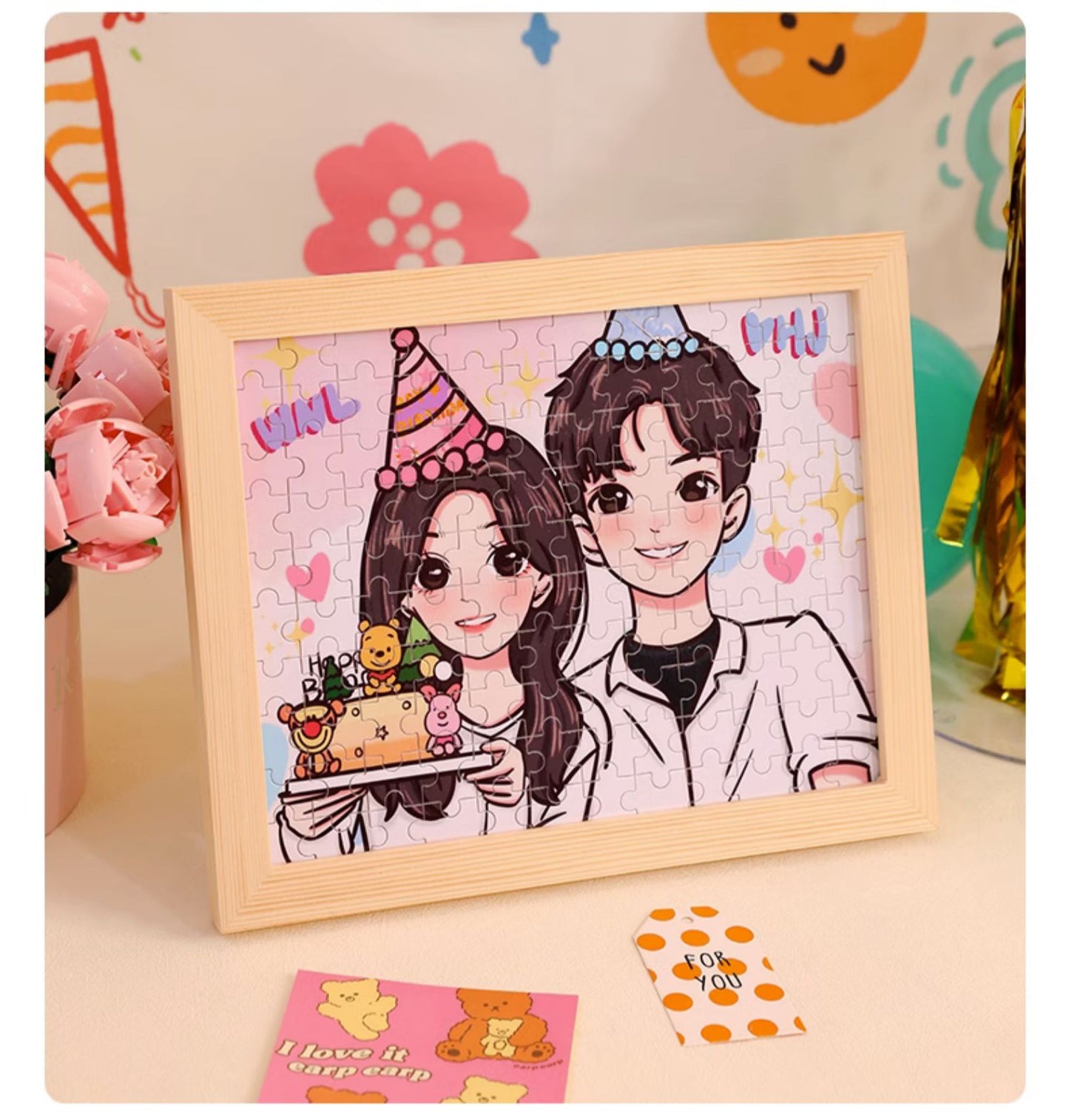Customized Couple Photo Puzzle for Christmas Gift