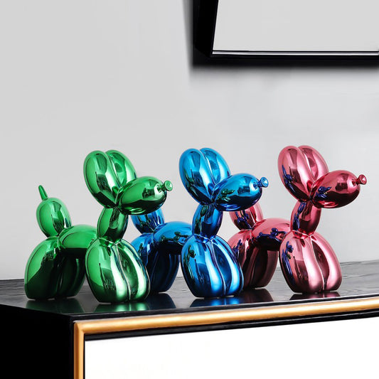 Electroplated Balloon Dog Figurine Living Room Home Decoration