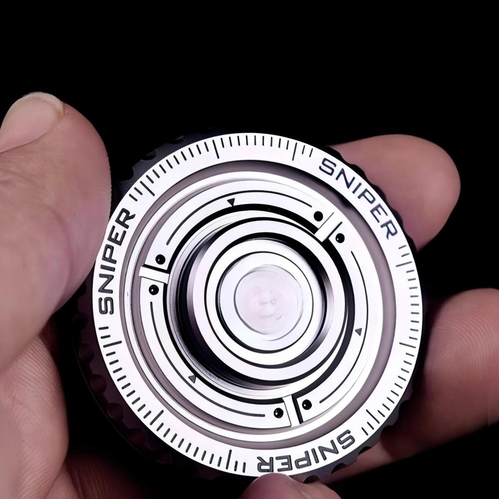 3-in-1 Stainless Steel Fidget Spinner | EDC Clicker Coin Stress Relief Toy