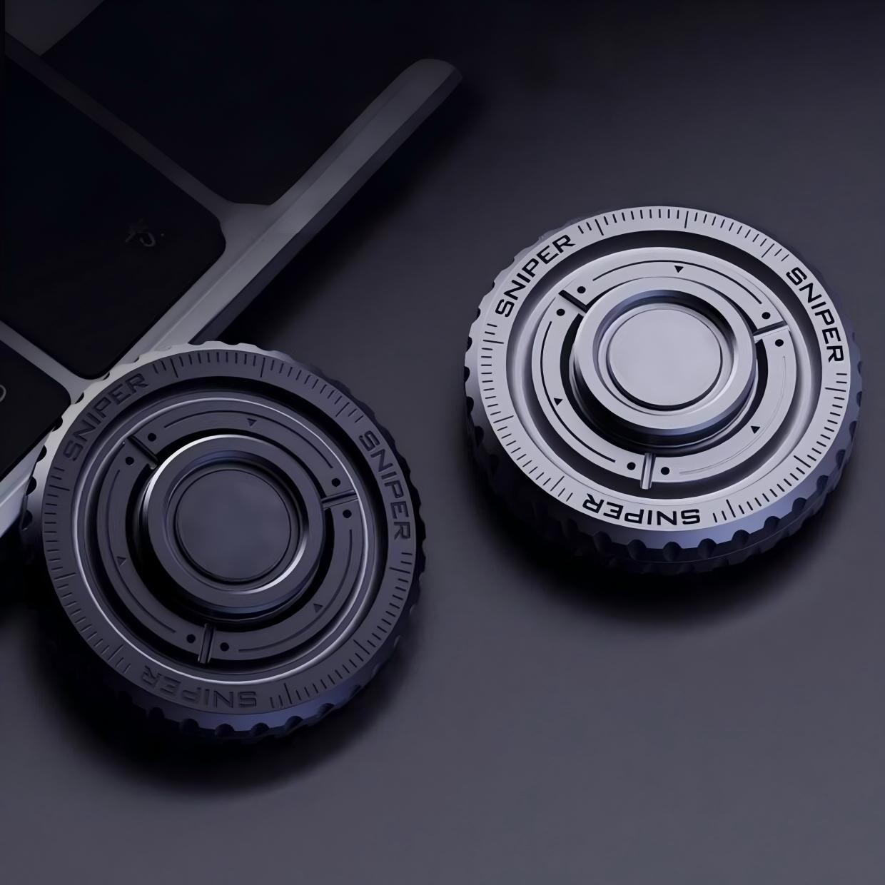 3-in-1 Stainless Steel Fidget Spinner | EDC Clicker Coin Stress Relief Toy