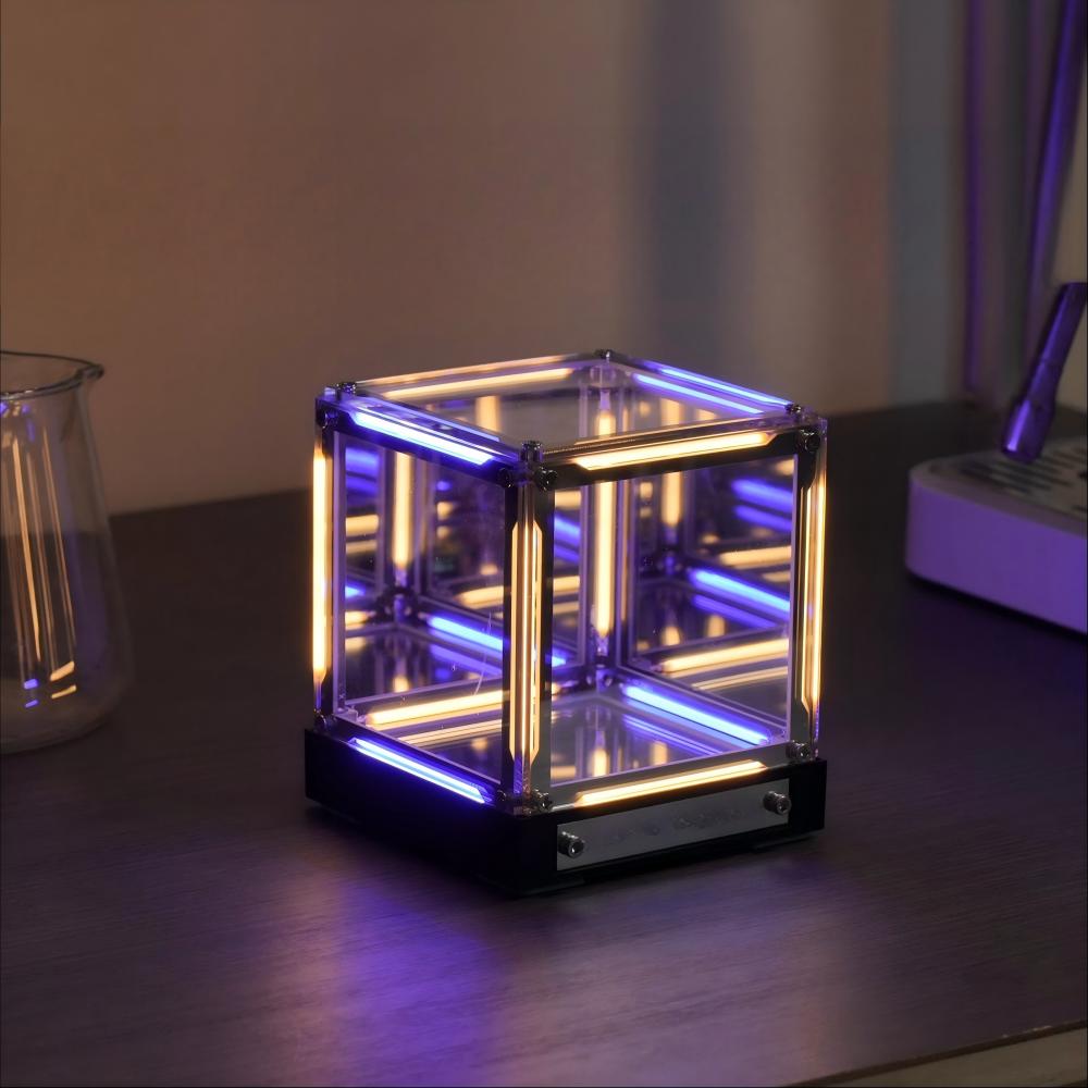 4D Infinity Cube Table Lamp | Optical PMMA, Touch Dimmable