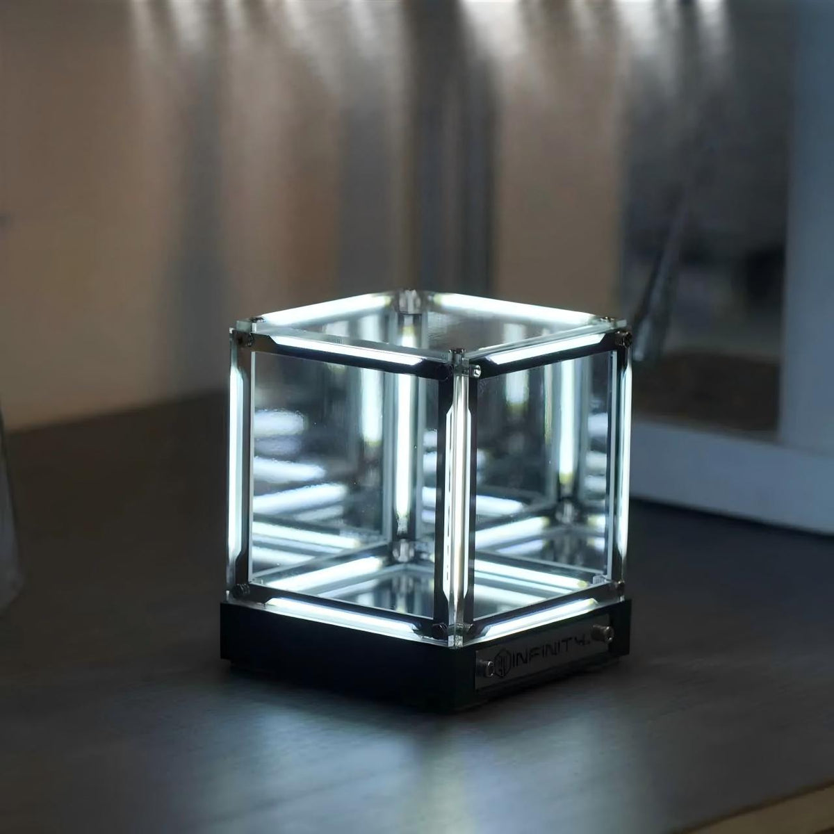 4D Infinity Cube Table Lamp | Optical PMMA, Touch Dimmable