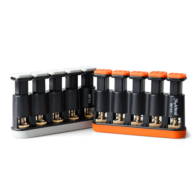 5-Key Adjustable Finger Strengthener | Solid Brass Core 3–8.5 lb | Guitar Piano Rehab Stress Relief