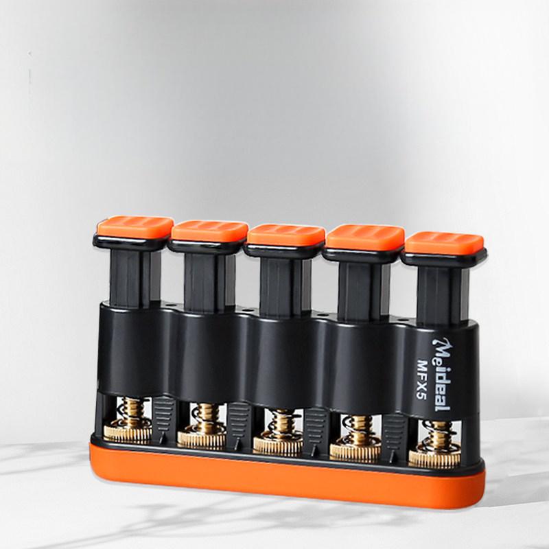5-Key Adjustable Finger Strengthener | Solid Brass Core 3–8.5 lb | Guitar Piano Rehab Stress Relief