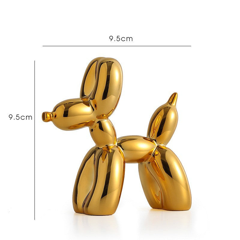 Electroplated Balloon Dog Figurine Living Room Home Decoration