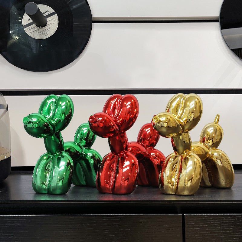 Electroplated Balloon Dog Figurine Living Room Home Decoration