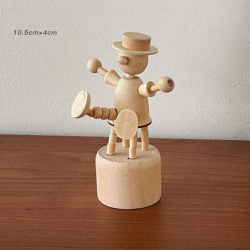 Adjustable Wood Animal Desktop Ornament - Handcrafted Poseable Figurines