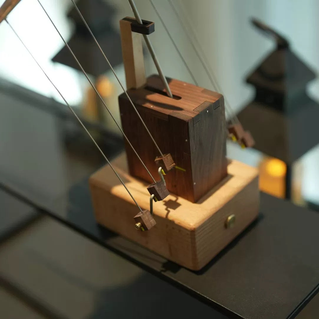 Animated Wooden Manta Ray | USB-C Rechargeable Desk Sculpture