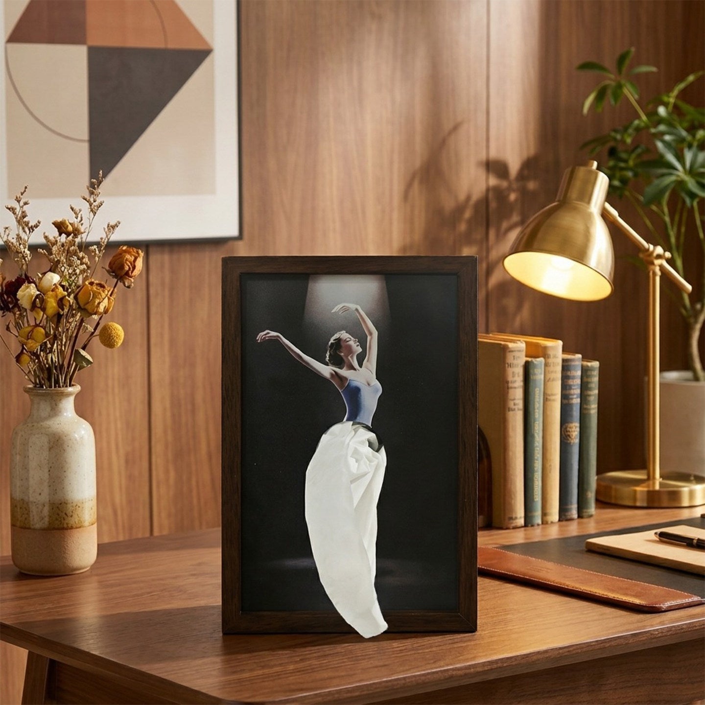 Art Frame Tissue Box | Ballet & Fashion Illustration Desk Decor | 2-in-1 Tissue Holder & Sculpture