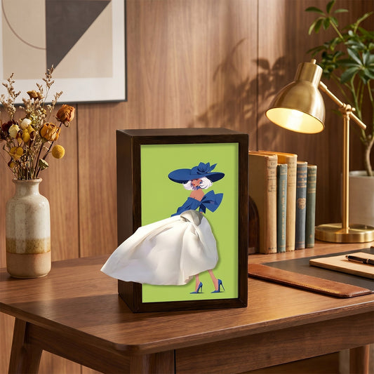Art Frame Tissue Box | Ballet & Fashion Illustration Desk Decor | 2-in-1 Tissue Holder & Sculpture