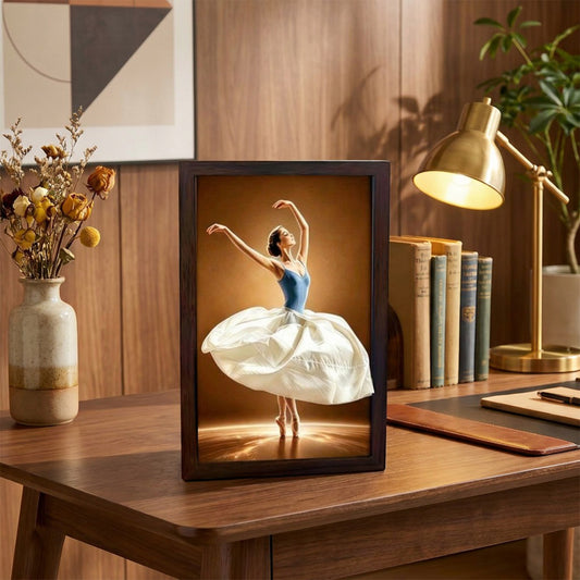 Art Frame Tissue Box | Ballet & Fashion Illustration Desk Decor | 2-in-1 Tissue Holder & Sculpture