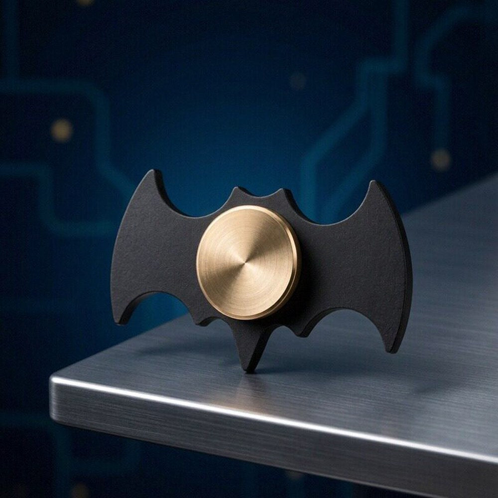Batman Titanium Fingertip Spinner, Handcrafted Metal EDC Desk Toy, Superhero Gift