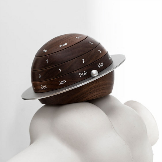 Black Walnut Wood Stellar Calendar Decorative Ornament Creative Geometry