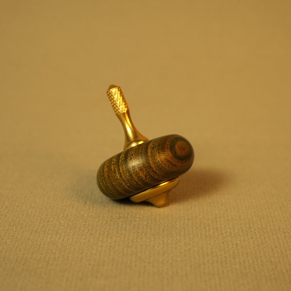 Brass and solid wood hand spinner 06