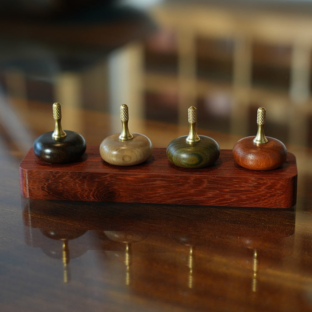 Brass and solid wood hand spinner 10