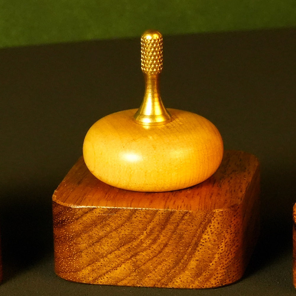 Brass and solid wood hand spinner 11