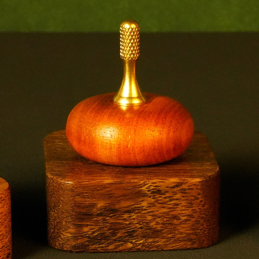 Brass and solid wood hand spinner 12