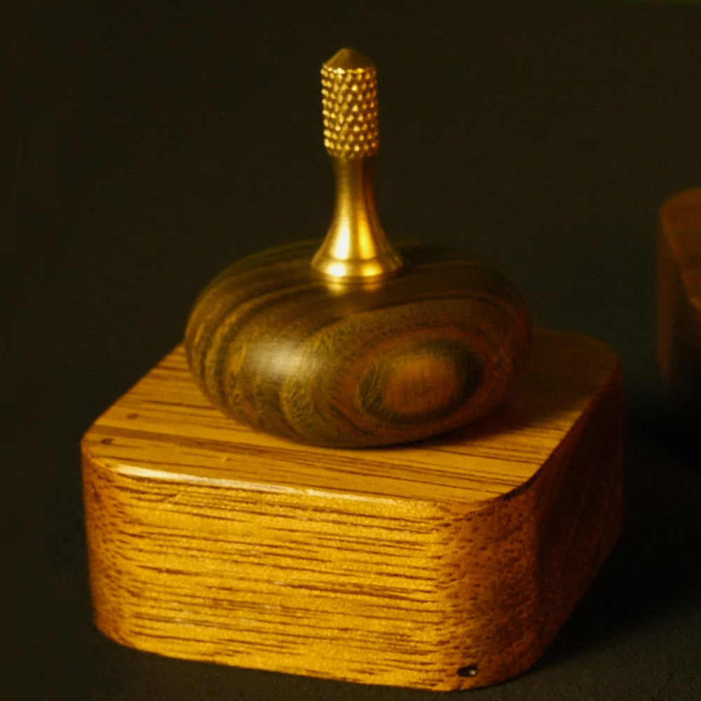 Brass and solid wood hand spinner 14