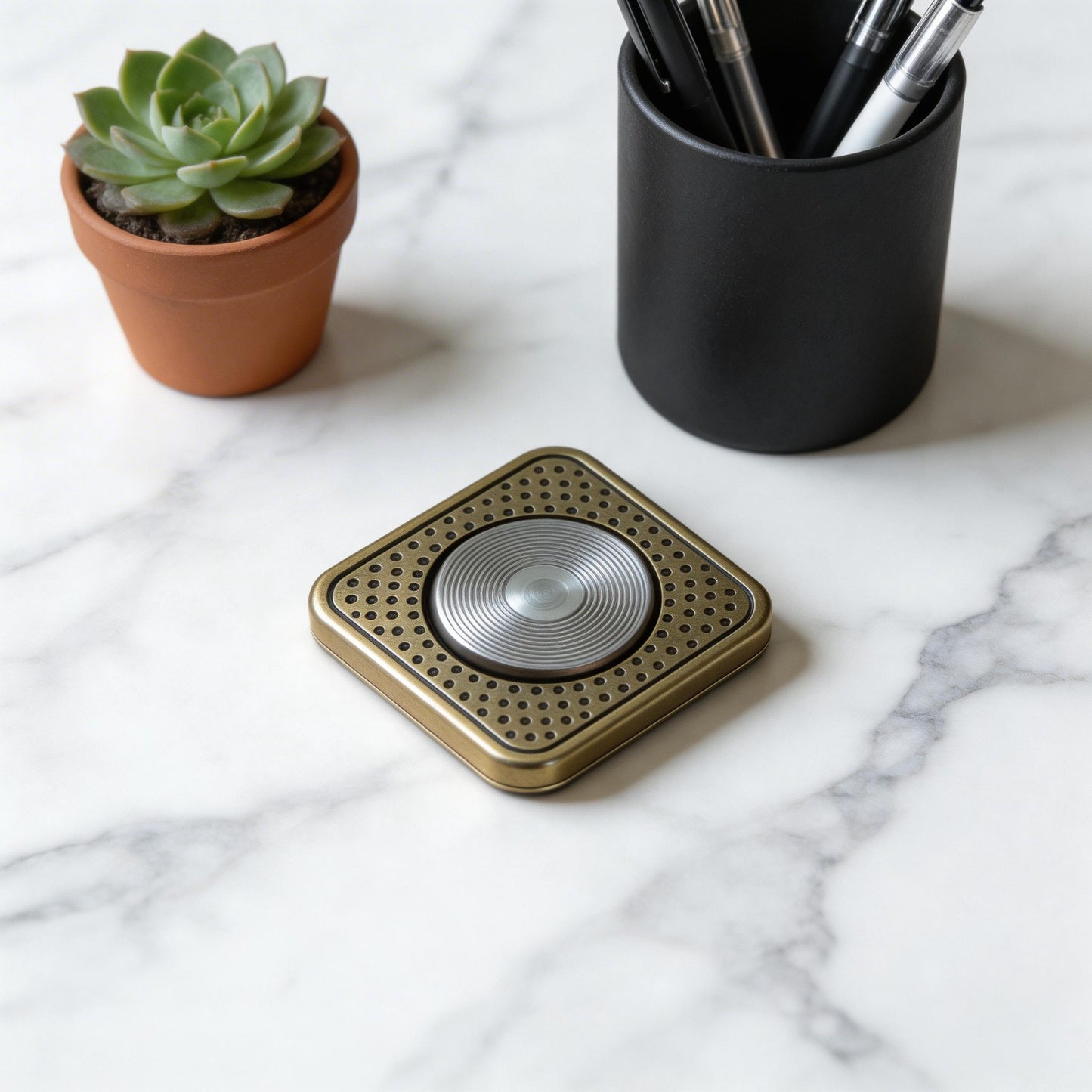 CD Player Fidget Spinner | 304 Stainless Steel EDC Toy | Silent Desktop Gift