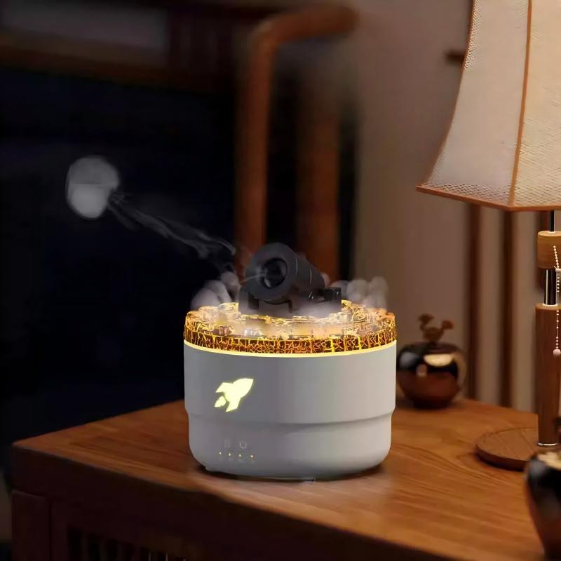 Cannon Turret Desk Humidifier | Smoke Ring & Flame Light