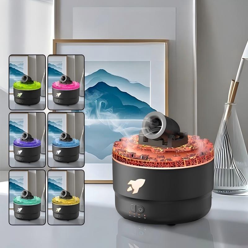 Cannon Turret Desk Humidifier | Smoke Ring & Flame Light
