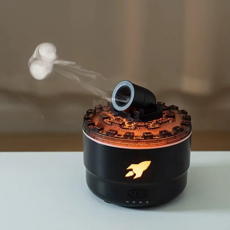 Cannon Turret Desk Humidifier | Smoke Ring & Flame Light