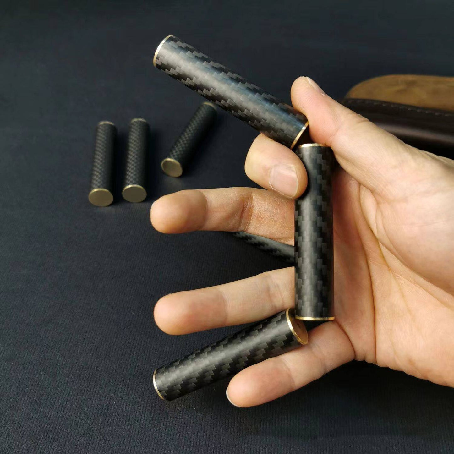 Carbon Fiber Magnetic Nunchaku | EDC Clicker Fidget Spinner Stress Relief Toy