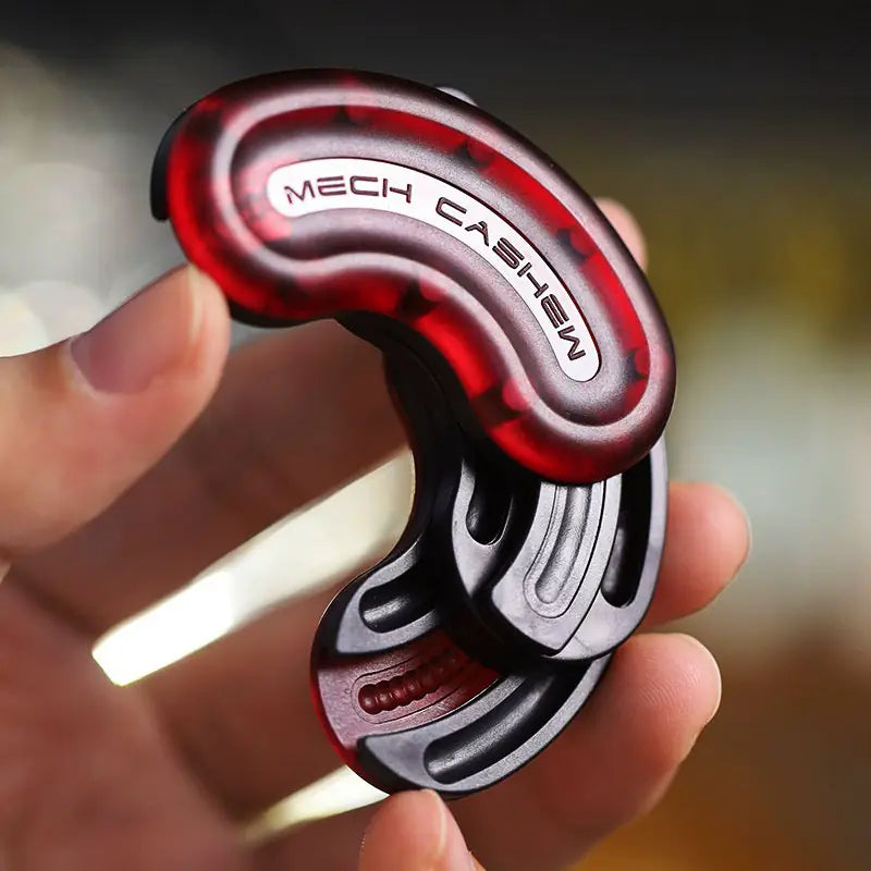 Cashew Magnetic Slider EDC | 3-Tier Curved Track, Dual Haptics