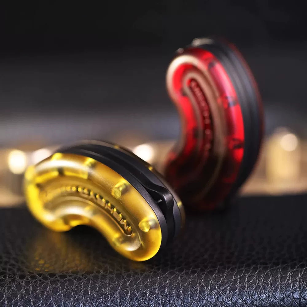 Cashew Magnetic Slider EDC | 3-Tier Curved Track, Dual Haptics