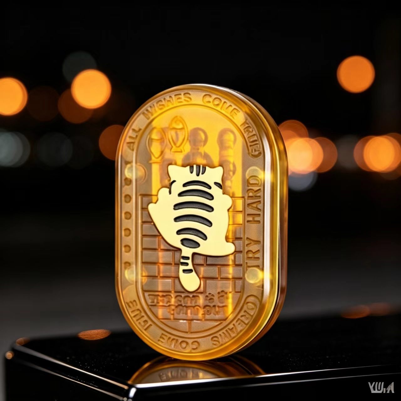 Cat Clicker EDC Coin | Stainless Steel Slide & Spin Stress Relief Toy | Tactile Click Fidget | Engravable