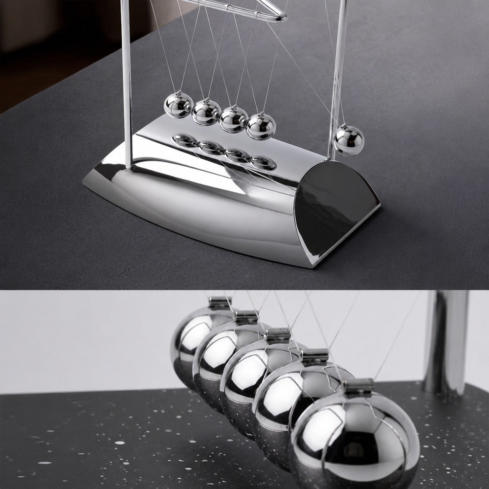 Newton's cradle and sand art desk set